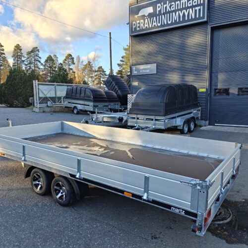 TARJOUSPAKETTI Martz GT Kippbar 450 x 210 / 2700kg, kippaava lavetti +ajorampit +laitasarja +vinssi +alumiinivanteet!